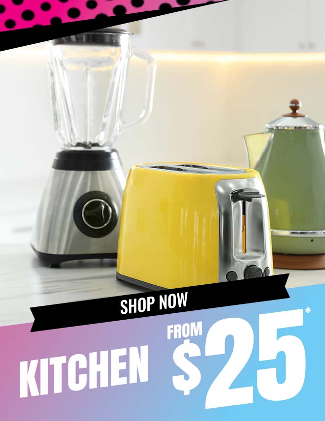 Kitchen appliances from $25 - Blender and kettle on sale at Rivers