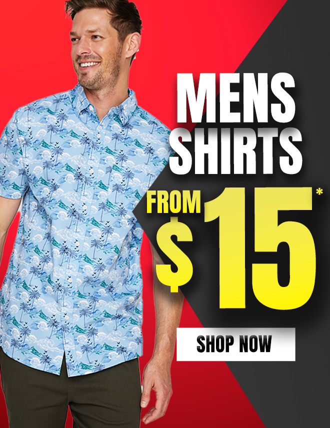 Men's shirts from $15 - Available at Rivers Black Friday sale.