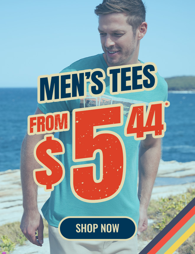 Shop men’s t-shirts from $5.44 – Limited-time sale!