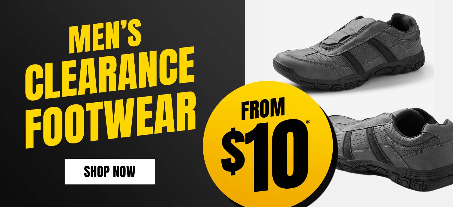 Shop Mens Clearance Footwear from $10